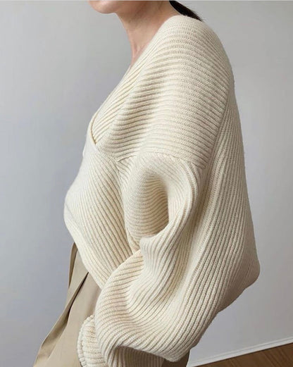 Zélie™ | Pull en tricot croisé chic