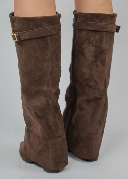 Belle Étoile Nice™ | Bottes Hautes en Daim Lavista