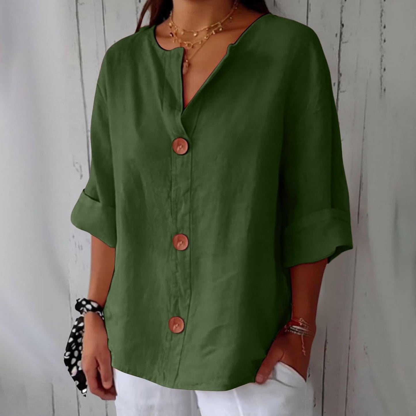 Belle Étoile Nice™ |  Blouse en Lin au Style Décontracté
