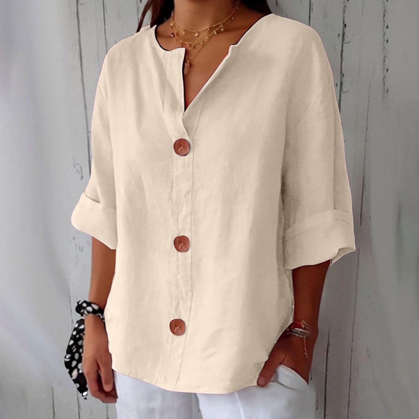 Belle Étoile Nice™ |  Blouse en Lin au Style Décontracté