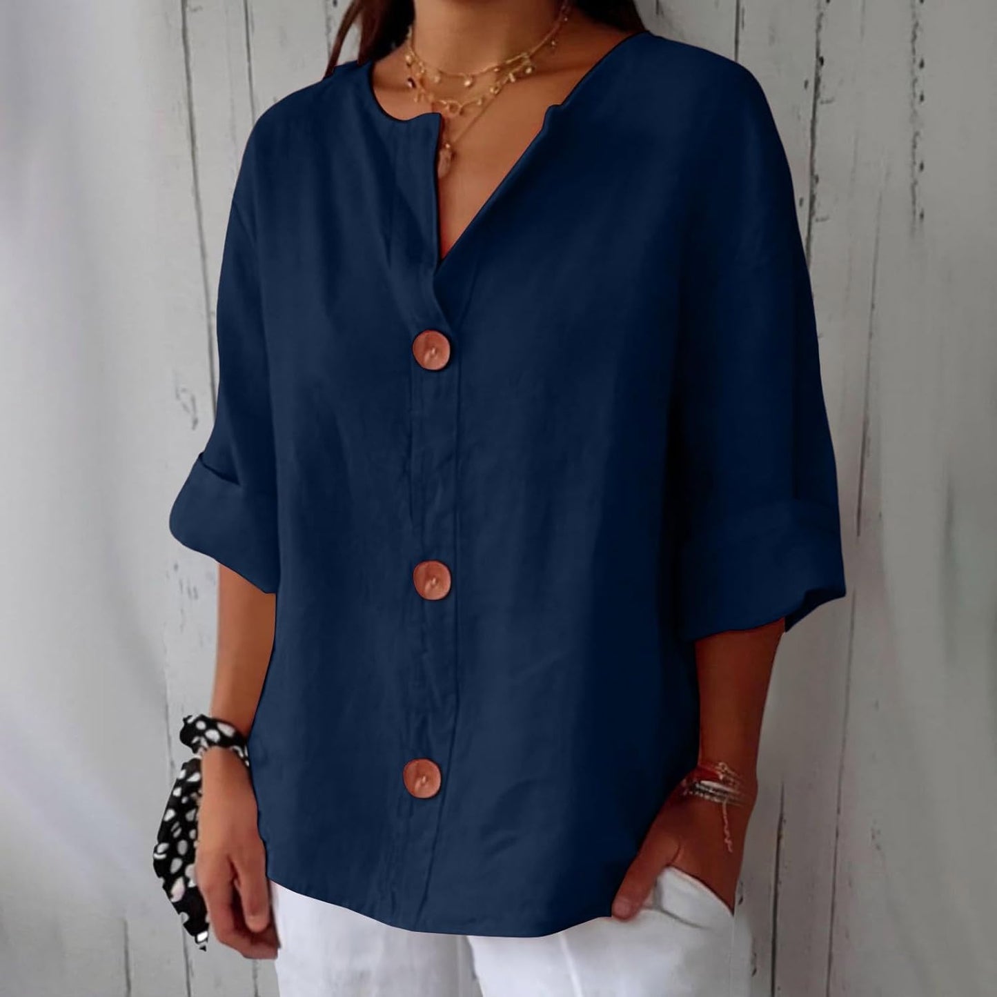 Belle Étoile Nice™ |  Blouse en Lin au Style Décontracté