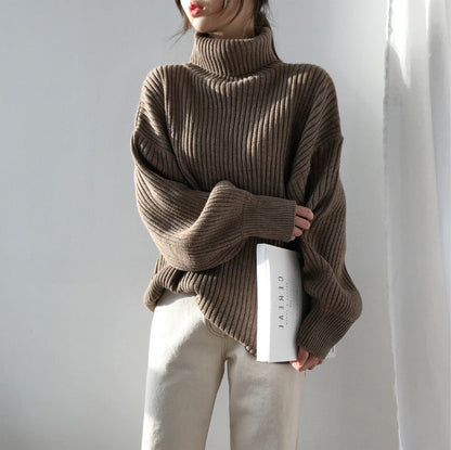 Nolwenn™ | Luxe Pull à col roulé et à manches ballon