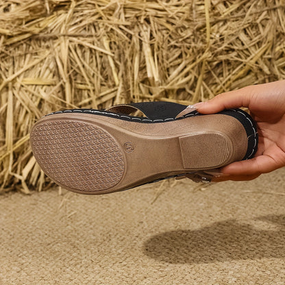 Amélisse™ | Sandales Compensées Élégantes à Bout Ouvert