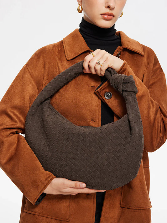 Belle Étoile Nice™ | Sac Silva Suede – Marron Café