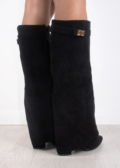 Belle Étoile Nice™ | Bottes Hautes en Daim Lavista