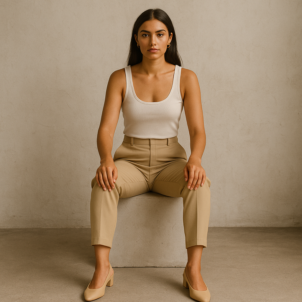 Belle Étoile Nice™ | Pantalon droit taille haute zippé – Élégance vintage