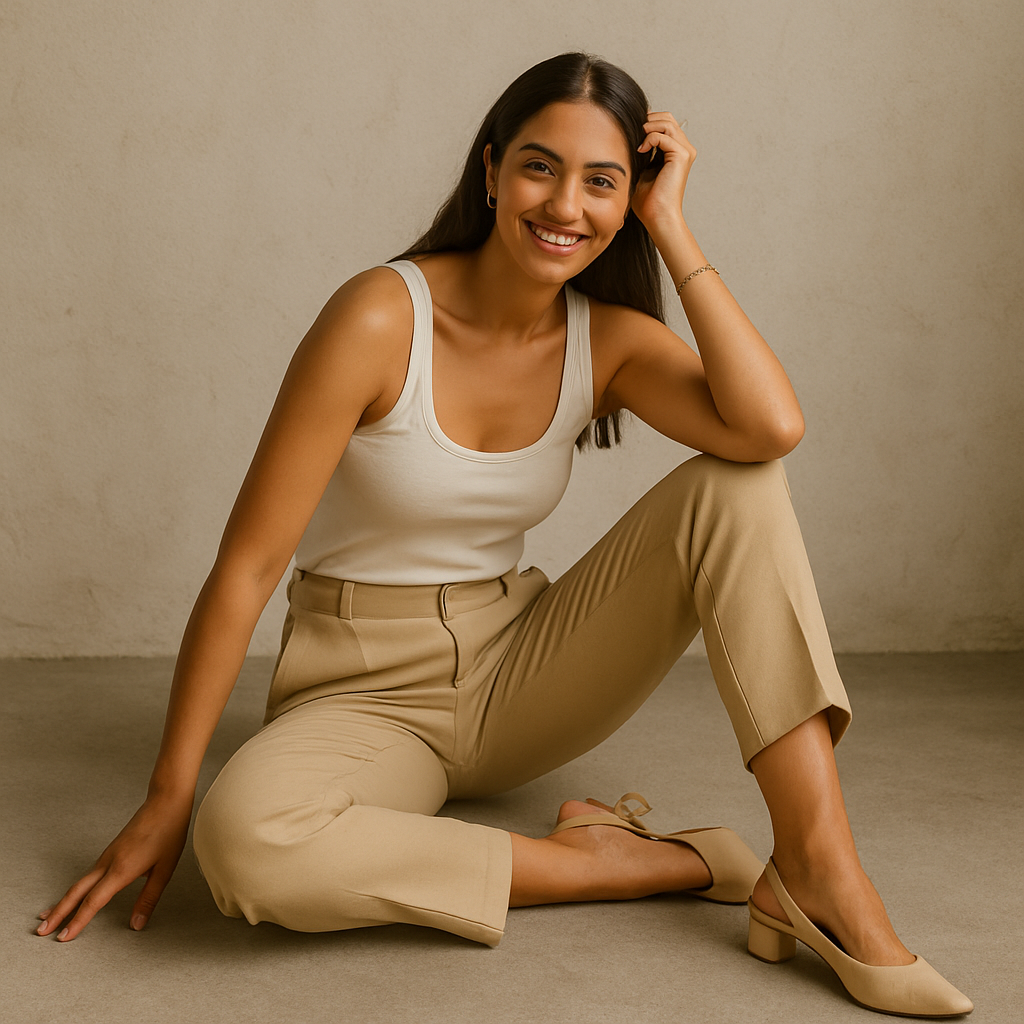 Belle Étoile Nice™ | Pantalon droit taille haute zippé – Élégance vintage