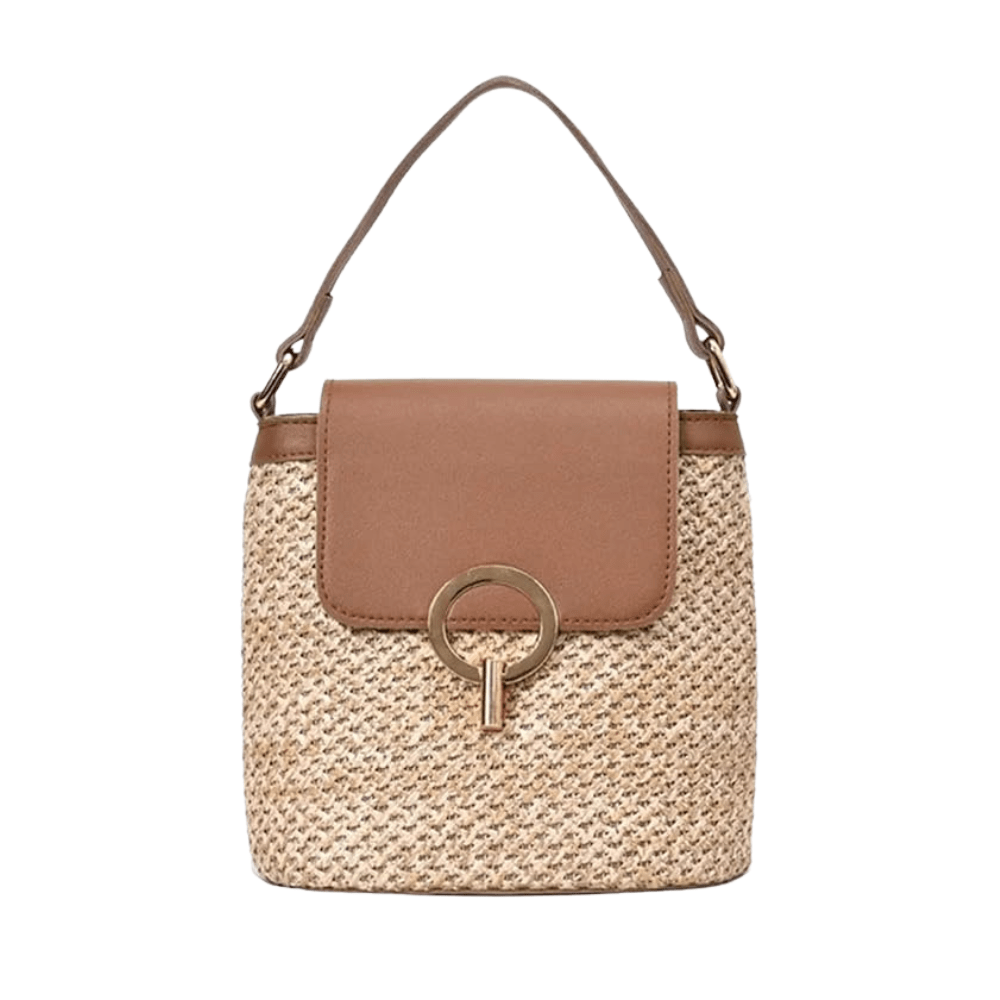 Belle Étoile Nice™ | Ondine - Mini Sac Carré en Rotin – Élégance Moderne