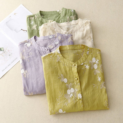 Belle Étoile Nice™ | Blouse à fleurs brodées