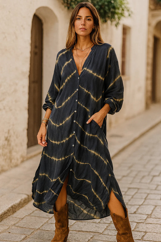 Julia™ | Robe Maxi Bohème à Rayures