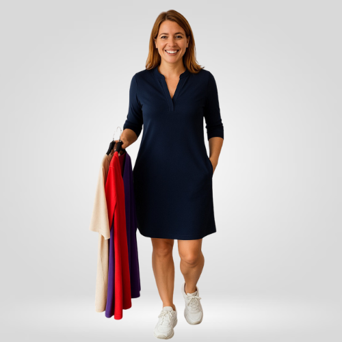 Belle Étoile Nice™ | Robe unie à col en V
