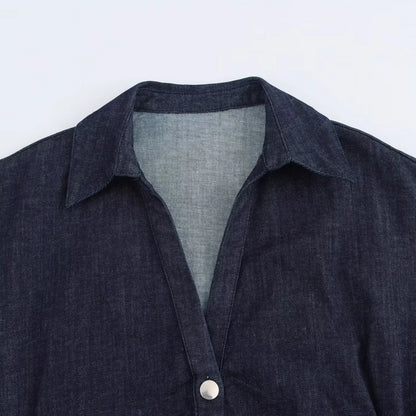 Sibelle™ | Robe Midi en Denim Élégante à Boutons