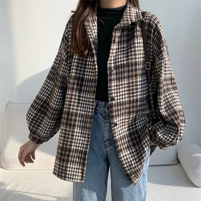 Belle Étoile Nice™ | Veste vintage en flanelle à carreaux