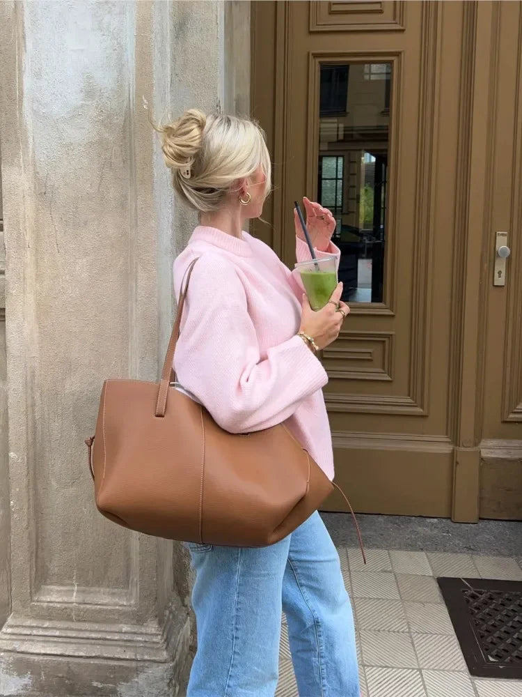 Belle Étoile Nice™ | Pull oversize femme en maille – doux, chaud et parfait pour l’automne