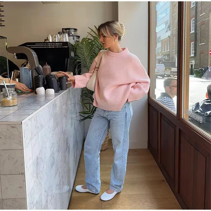 Belle Étoile Nice™ | Pull oversize femme en maille – doux, chaud et parfait pour l’automne