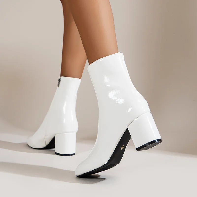 Belle Étoile Nice™ | Bottines Femme Élégantes à Talon Moyen
