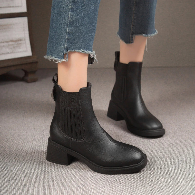 Belle Étoile Nice™ | Bottines Femme Rétro à Talon Haut – Élégantes et Confortables