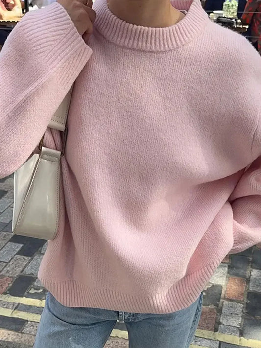 Belle Étoile Nice™ | Pull oversize femme en maille – doux, chaud et parfait pour l’automne