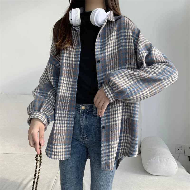 Belle Étoile Nice™ | Veste vintage en flanelle à carreaux