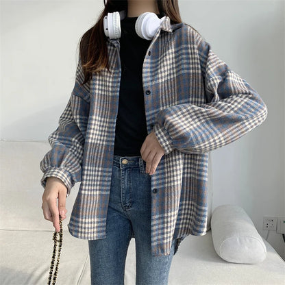 Belle Étoile Nice™ | Veste vintage en flanelle à carreaux