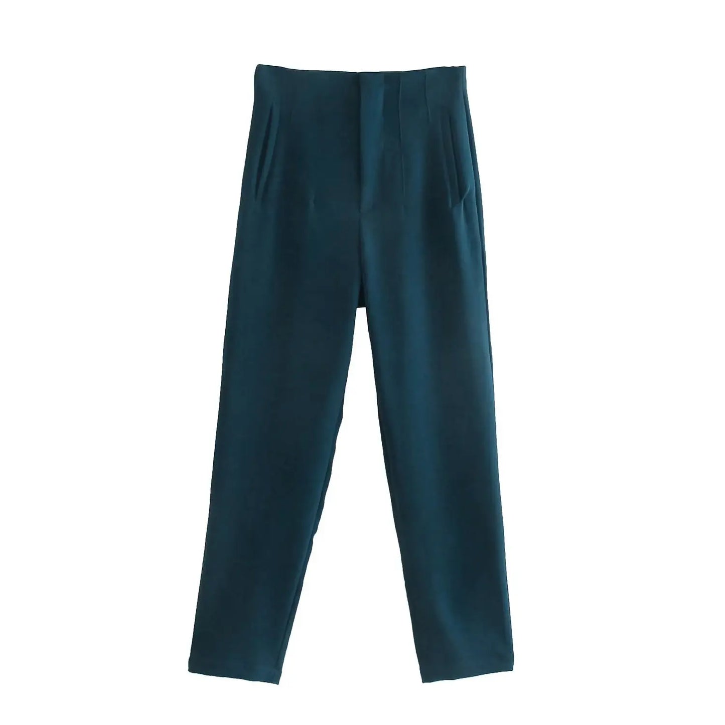 Belle Étoile Nice™ | Pantalon droit taille haute zippé – Élégance vintage
