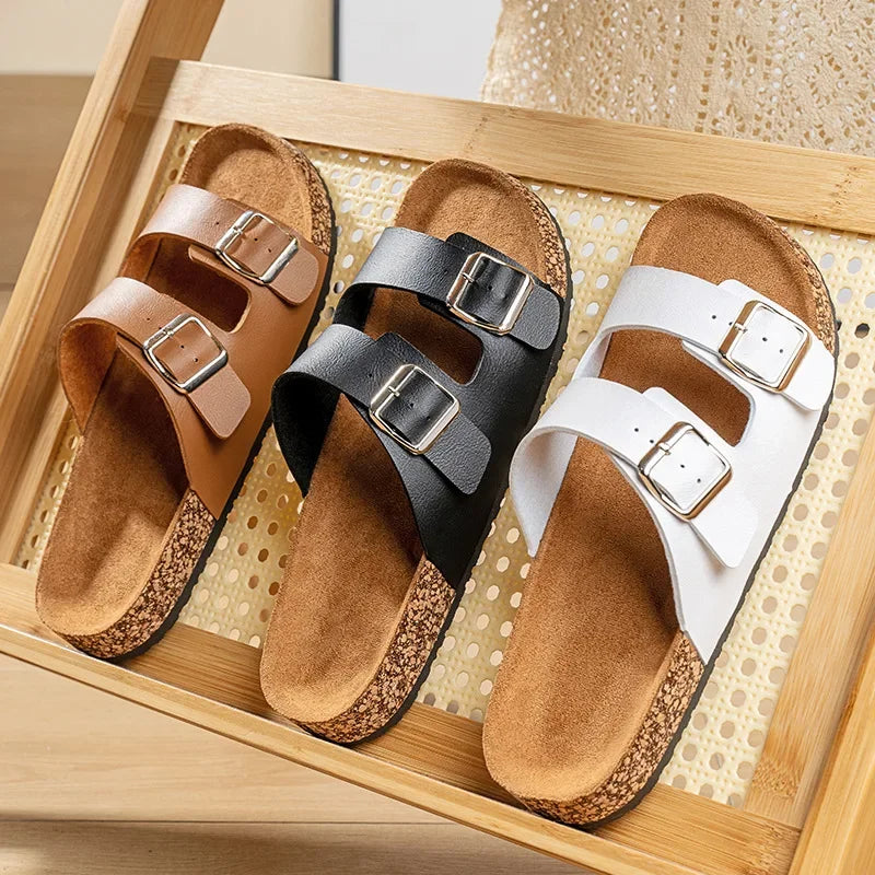Solène™ | Sandales Femme à Double Bride et Semelle Confort