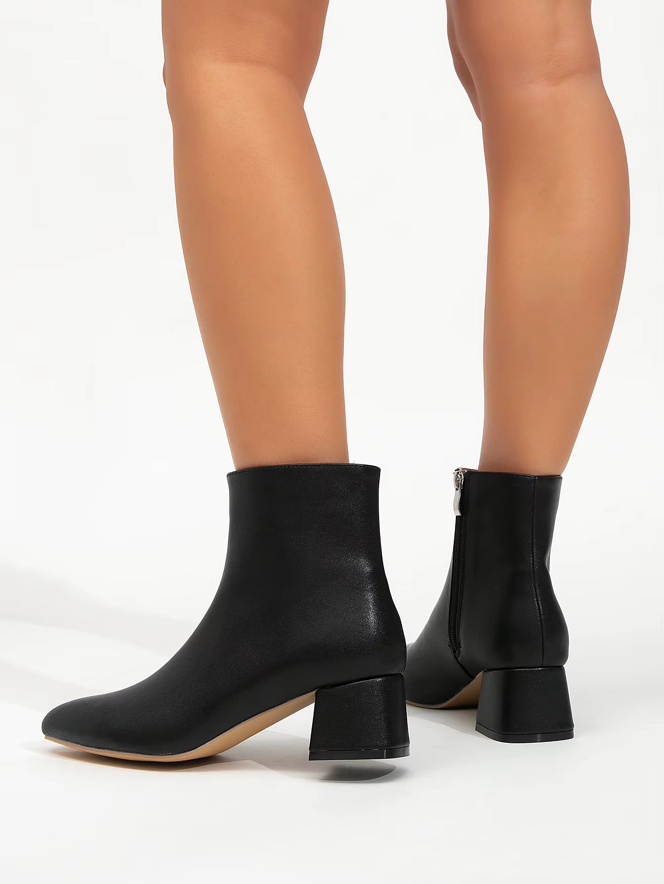 Belle Étoile Nice™ | Bottines Femme à Talon Épais – Bout Pointu et Chaudes