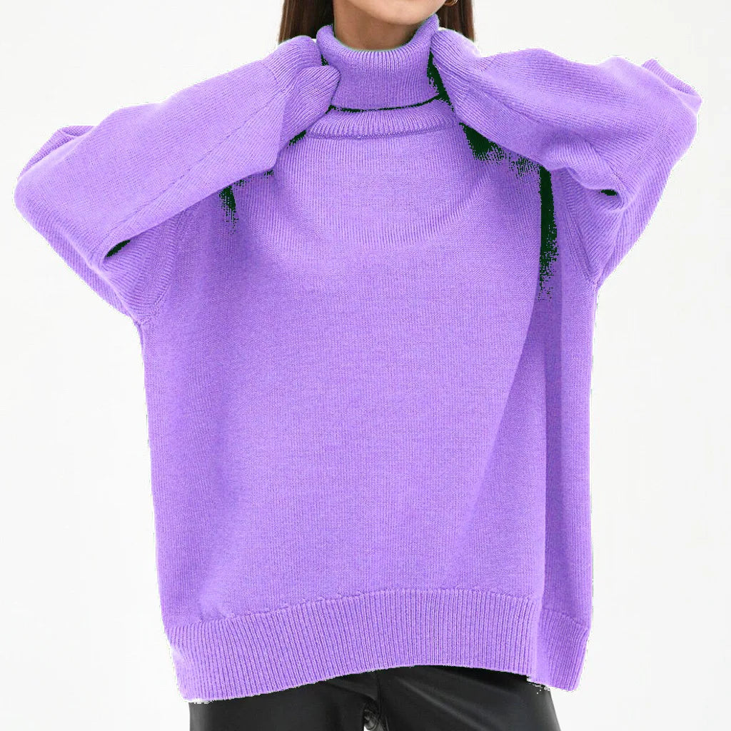 Belle Étoile Nice™ | Pull Col Roulé Femme – Maille Douce et Coupe Élégante