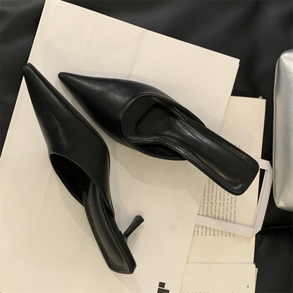 Belle Étoile Nice™ | Mules Léopard à Bout Pointu et Talon Fin