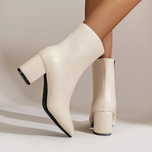 Belle Étoile Nice™ | Bottines Femme Élégantes à Talon Moyen