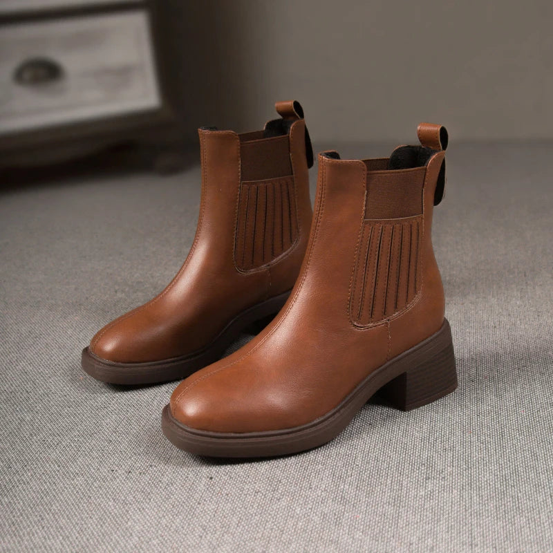 Belle Étoile Nice™ | Bottines Femme Rétro à Talon Haut – Élégantes et Confortables