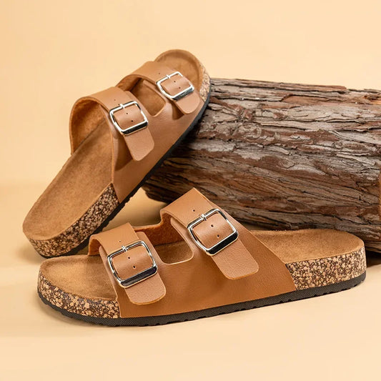 Solène™ | Sandales Femme à Double Bride et Semelle Confort