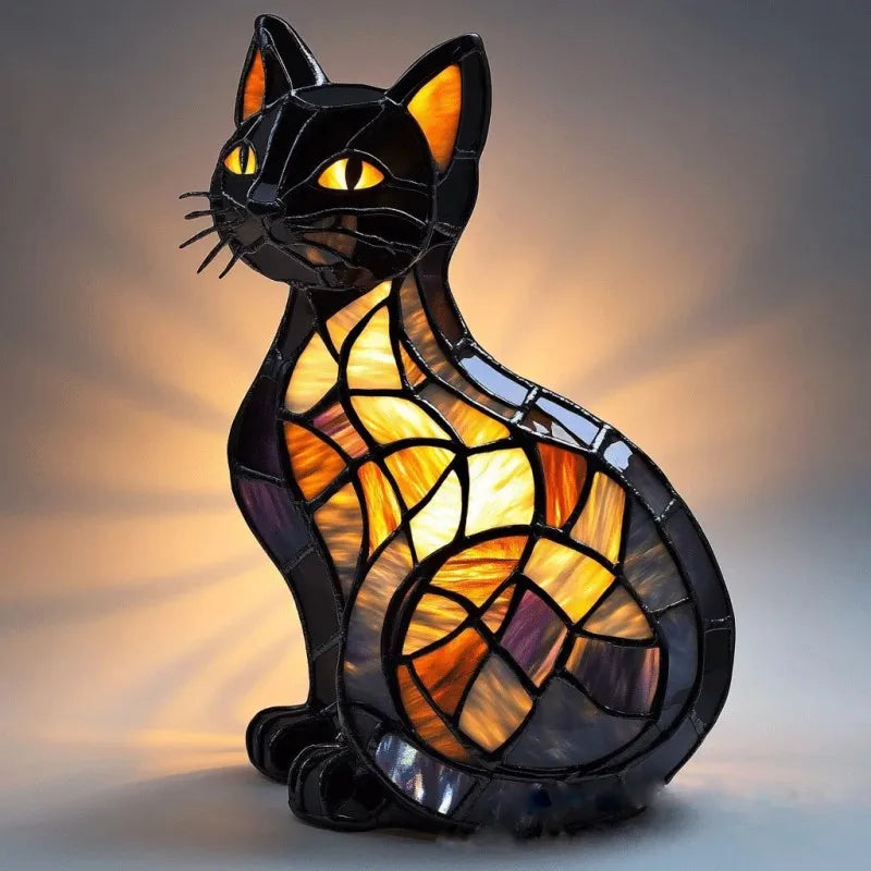 Aurora Kitty – Lampe Mosaïque Chaleureuse
