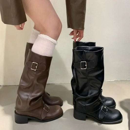 Belle Étoile Nice™ | Bottes Femme à Talons Épais Plateforme Style Gothique Punk