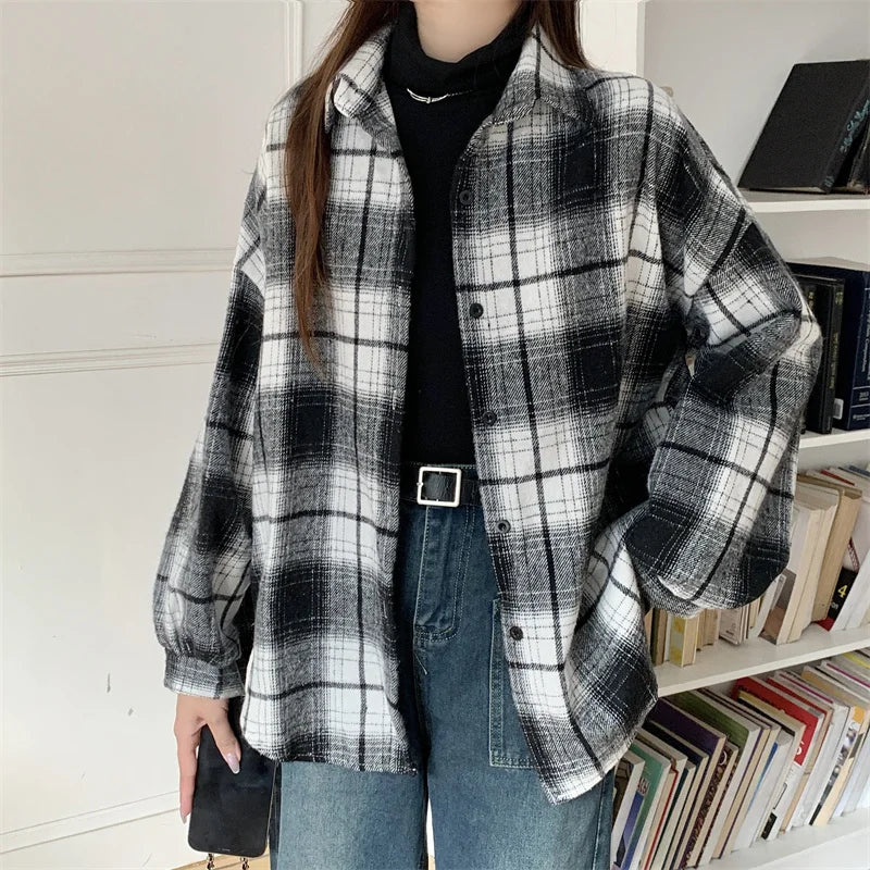 Belle Étoile Nice™ | Veste vintage en flanelle à carreaux