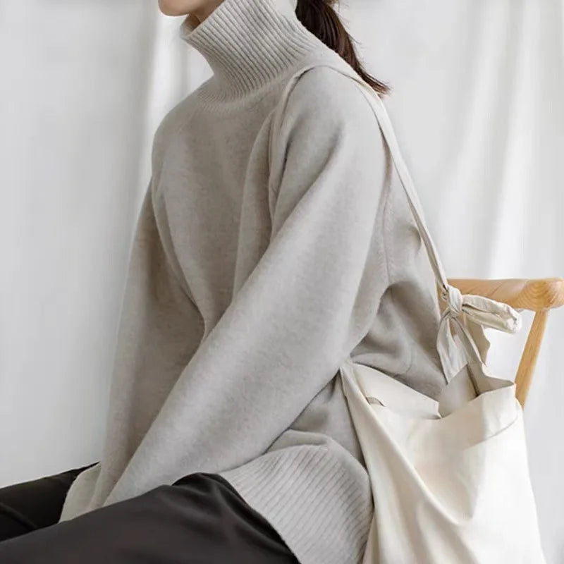 Belle Étoile Nice™ | Pull Col Roulé Femme – Maille Douce et Coupe Élégante