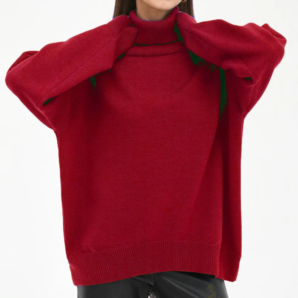 Belle Étoile Nice™ | Pull Col Roulé Femme – Maille Douce et Coupe Élégante