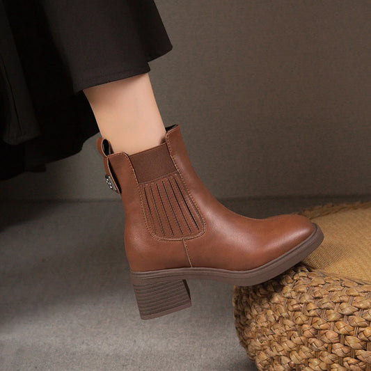Belle Étoile Nice™ | Bottines Femme Rétro à Talon Haut – Élégantes et Confortables