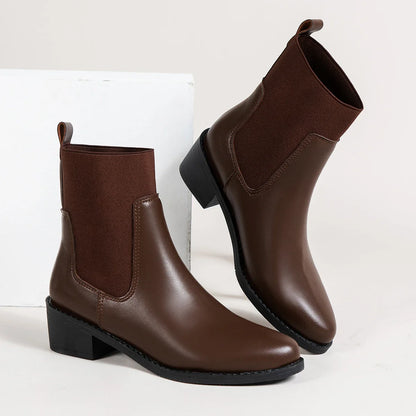 Belle Étoile Nice™ | Bottines Chelsea Femme – Talon Épais Confortable