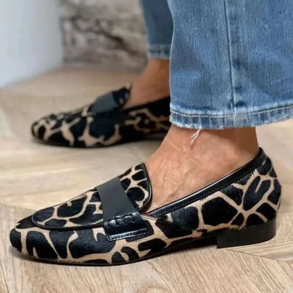 Naëlle™ | Mocassins imprimé animal chic à bout rond