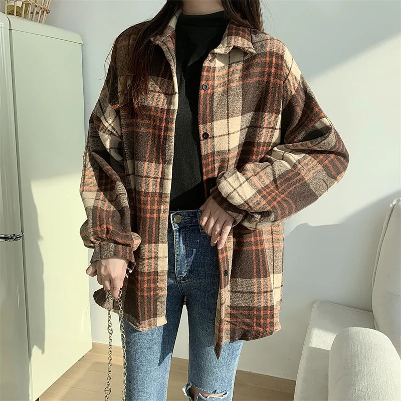 Belle Étoile Nice™ | Veste vintage en flanelle à carreaux