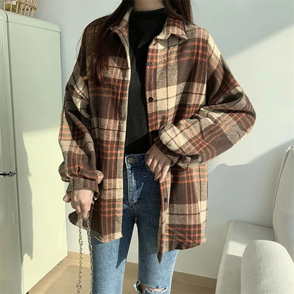 Belle Étoile Nice™ | Veste vintage en flanelle à carreaux