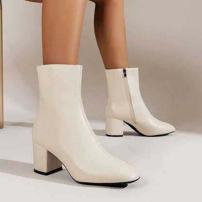Belle Étoile Nice™ | Bottines Femme Élégantes à Talon Moyen