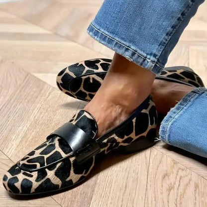 Naëlle™ | Mocassins imprimé animal chic à bout rond