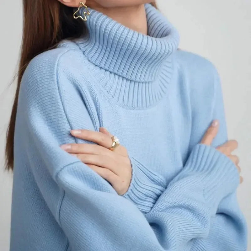 Belle Étoile Nice™ | Pull Col Roulé Femme – Maille Douce et Coupe Élégante