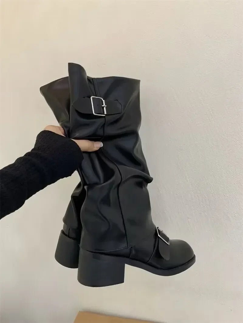 Belle Étoile Nice™ | Bottes Femme à Talons Épais Plateforme Style Gothique Punk