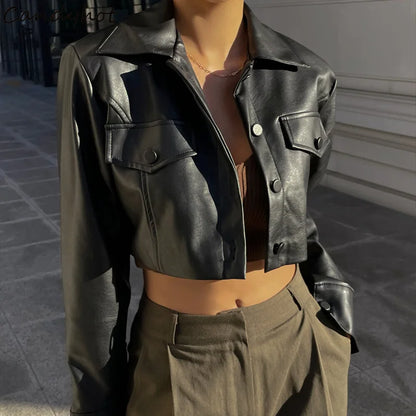 Belle Étoile Nice™ | Élise - Veste en similicuir élégante