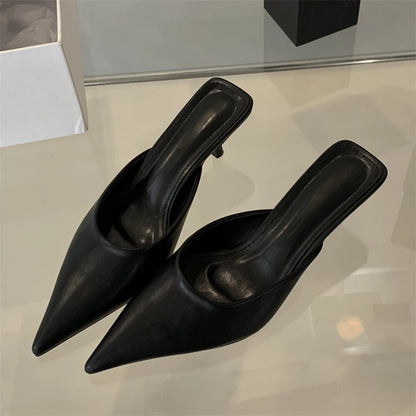 Belle Étoile Nice™ | Mules Léopard à Bout Pointu et Talon Fin