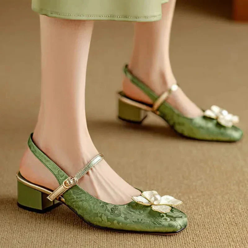 Belle Étoile Nice™ | Escarpins Chics à Fleur