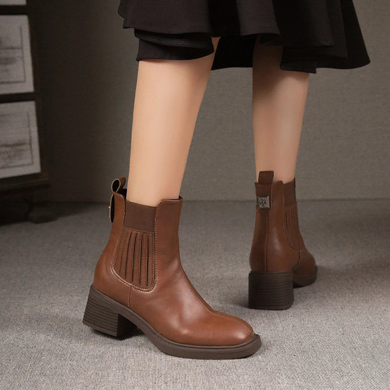 Belle Étoile Nice™ | Bottines Femme Rétro à Talon Haut – Élégantes et Confortables